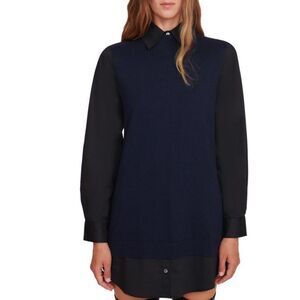 STAUD Fern Mixed Media Minidress